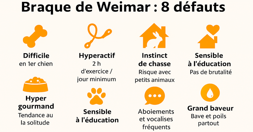 Défauts du Weimaraner 