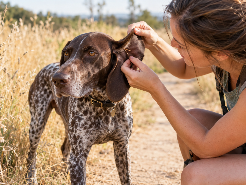Retirer épillet oreille grand chien